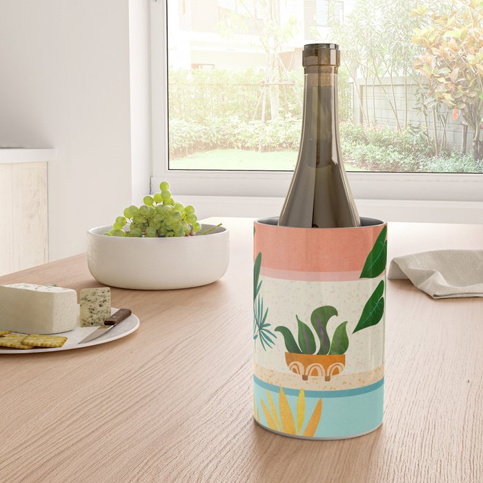 Shangri La Sunset Exotic Landscape Illustration Wine Chiller Gallery Image 4