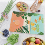 Shangri La Sunset Exotic Landscape Illustration Cutting Board Gallery Image 2