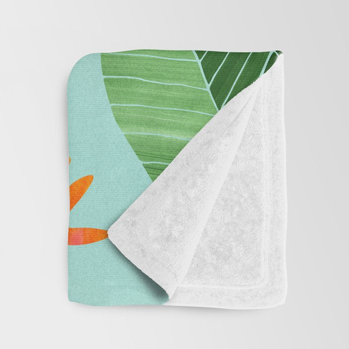 Shangri La Sunset Exotic Landscape Illustration Throw Blanket Gallery Image 3