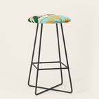Shangri La Sunset Exotic Landscape Illustration Stool Gallery Image 1
