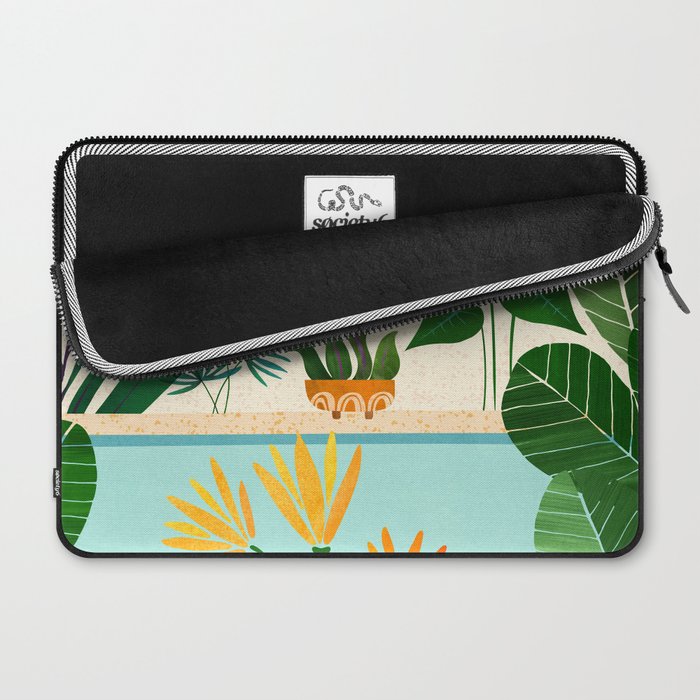 Shangri La Sunset Exotic Landscape Illustration Laptop Sleeve Gallery Image 2