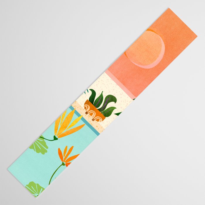 Shangri La Sunset Exotic Landscape Illustration Table Runner Gallery Image 3