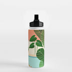 Shangri La Sunset Exotic Landscape Illustration Water Bottle Gallery Image 2