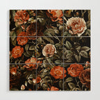 Autumn Winter Flowers Wood Wall Art Gallery Image 1