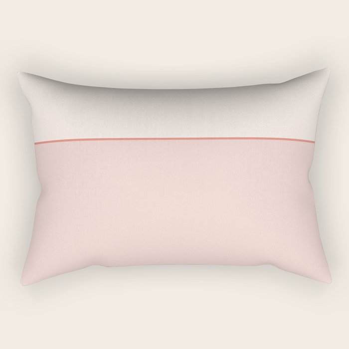 Subtle Spring Color Block - Soft Pink Rectangular Pillow Gallery Image 1