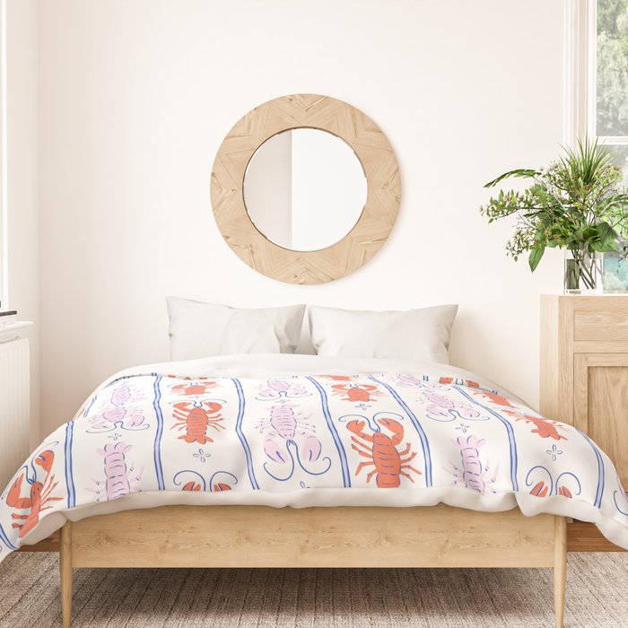 Lobster Stripe Pattern Duvet Cover Gallery Image 3