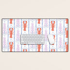Lobster Stripe Pattern Desk Mat Gallery Image 1