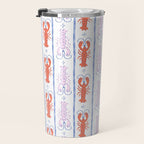 Lobster Stripe Pattern Travel Mug Gallery Image 3