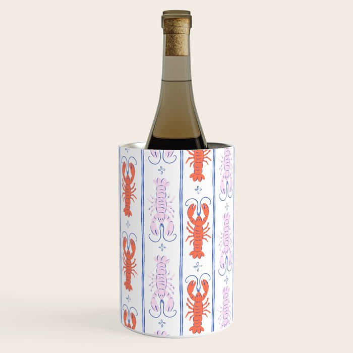 Lobster Stripe Pattern Wine Chiller Gallery Image 1