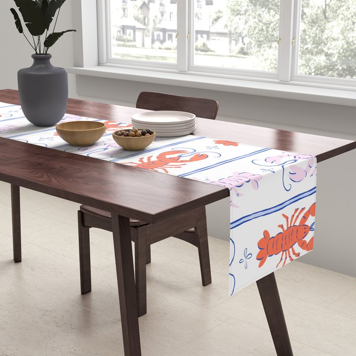 Lobster Stripe Pattern Table Runner Gallery Image 2