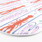 Lobster Stripe Pattern Bath Mat Gallery Image 3