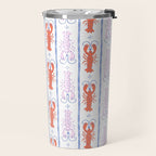 Lobster Stripe Pattern Travel Mug Gallery Image 2