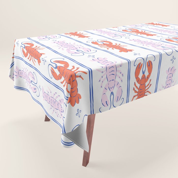 Lobster Stripe Pattern Tablecloth Gallery Image 1
