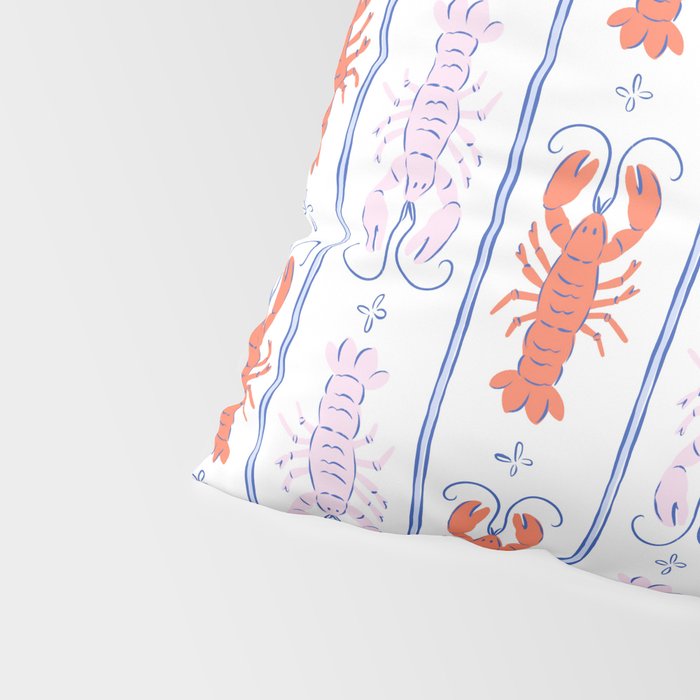 Lobster Stripe Pattern Pillow Sham Gallery Image 4