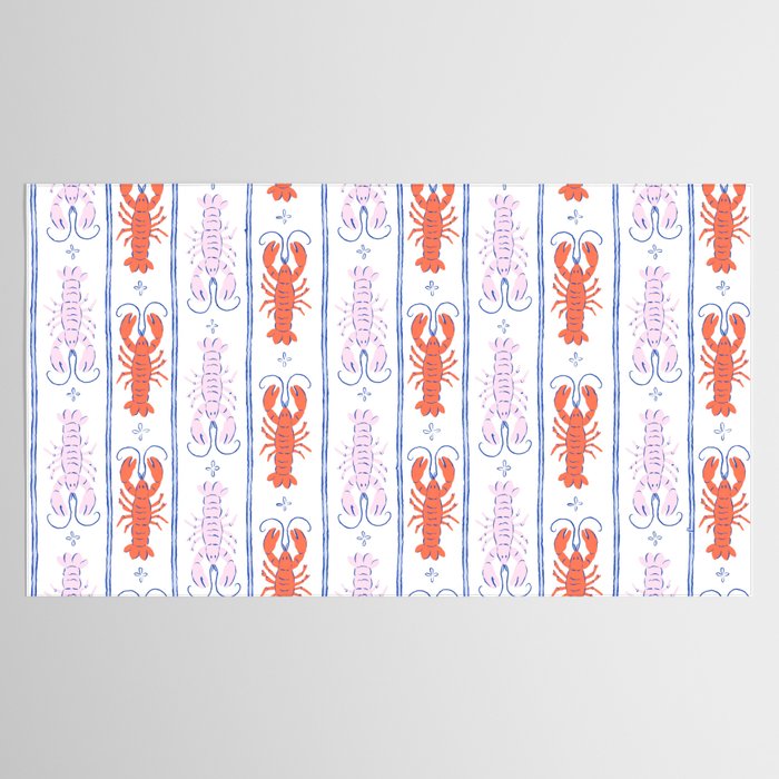Lobster Stripe Pattern Tablecloth Gallery Image 2