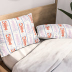 Lobster Stripe Pattern Pillow Sham Gallery Image 2