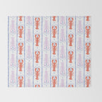 Lobster Stripe Pattern Throw Blanket Gallery Image 2