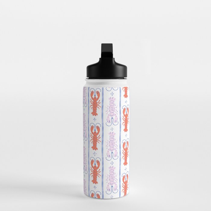 Lobster Stripe Pattern Water Bottle Gallery Image 3