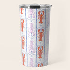 Lobster Stripe Pattern Travel Mug Gallery Image 1