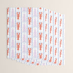 Lobster Stripe Pattern Wrapping Paper Gallery Image 3