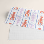 Lobster Stripe Pattern Wrapping Paper Gallery Image 2