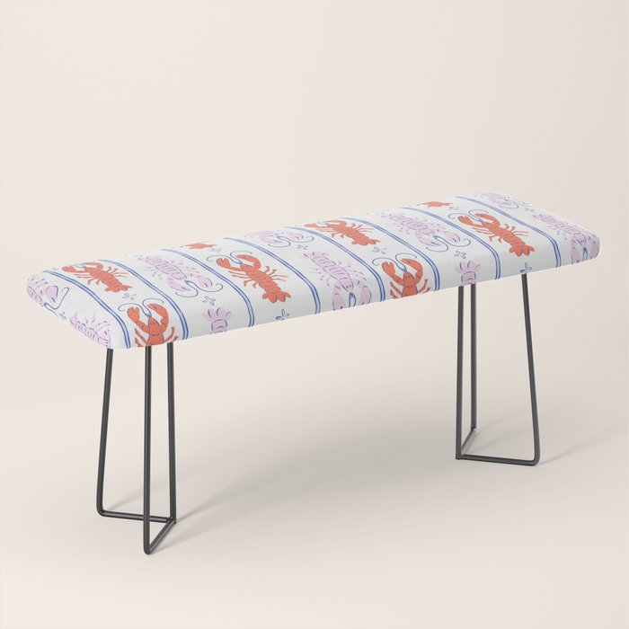 Lobster Stripe Pattern Bench Gallery Image 1