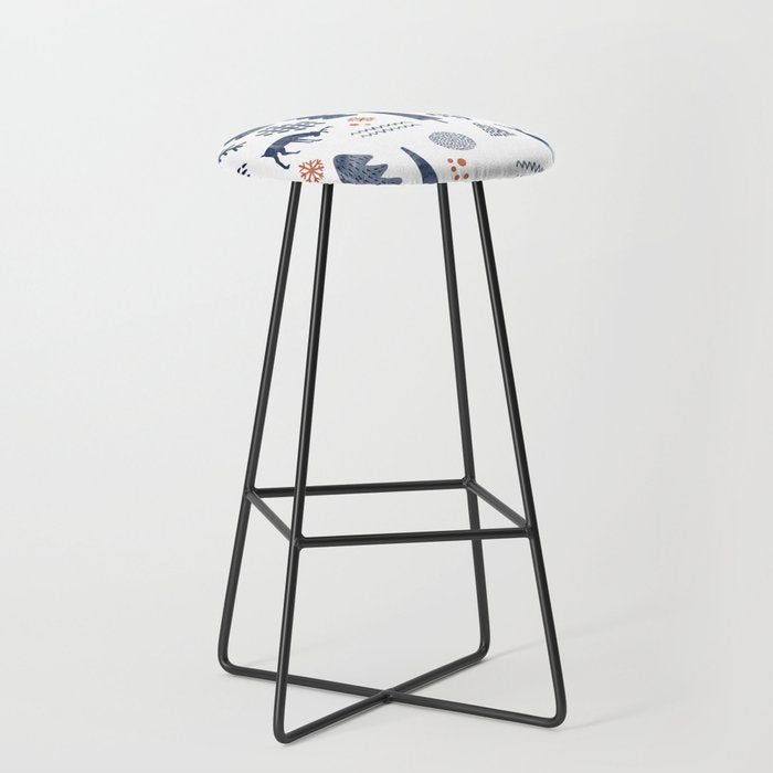 Deer Christmas forest Stool Gallery Image 1