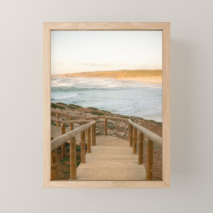 Algarve Stairs to the beach | Portugal Travel Photography Mini Art Print Gallery Image 1