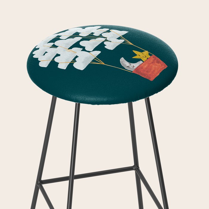 Hot cloud baloon - moon and star Stool Gallery Image 2