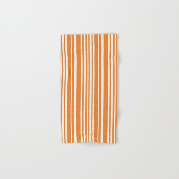 Classic Stripes XLVI - Retro Orange Bath Towel Gallery Image 1