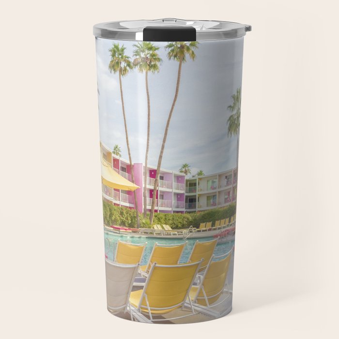 Poolside at the Saguaro Hotel Panorama - Palm Springs, California Travel Mug Gallery Image 1