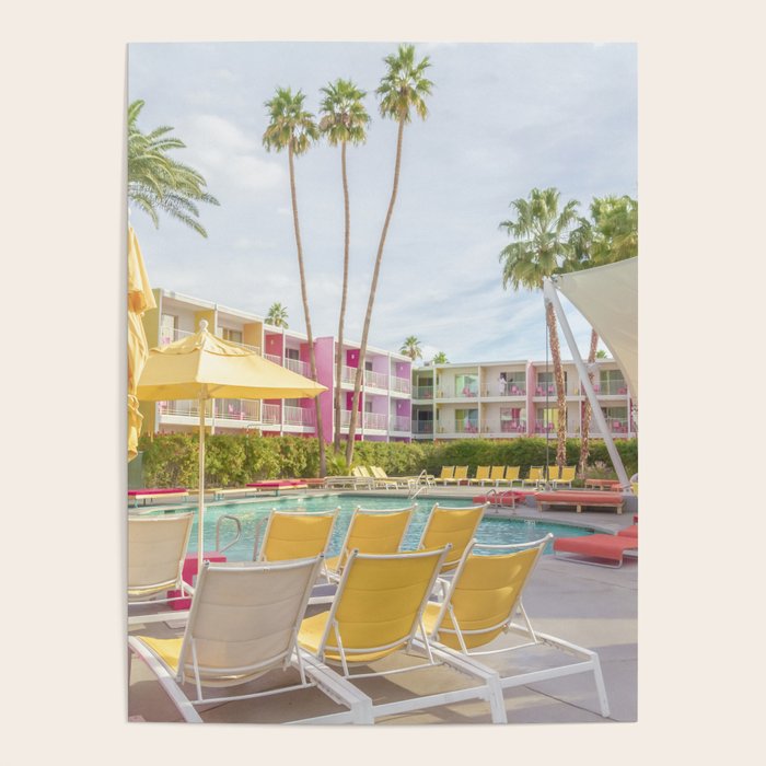 Poolside at the Saguaro Hotel Panorama - Palm Springs, California Poster Gallery Image 1