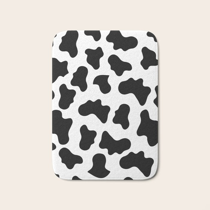 Moo Cow Print Bath Mat Gallery Image 1