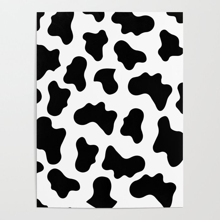 Moo Cow Print Poster Gallery Image 1