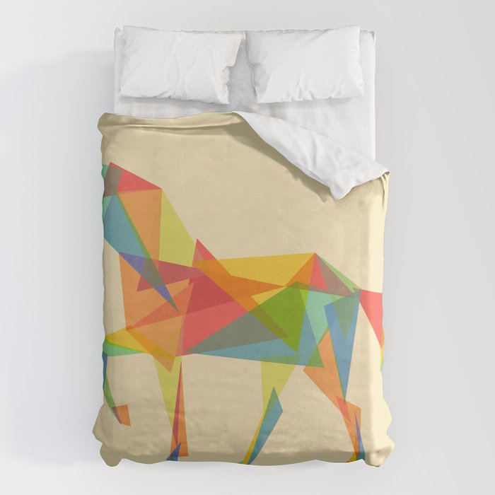 Fractal Geometric Unicorn Duvet Cover Gallery Image 1