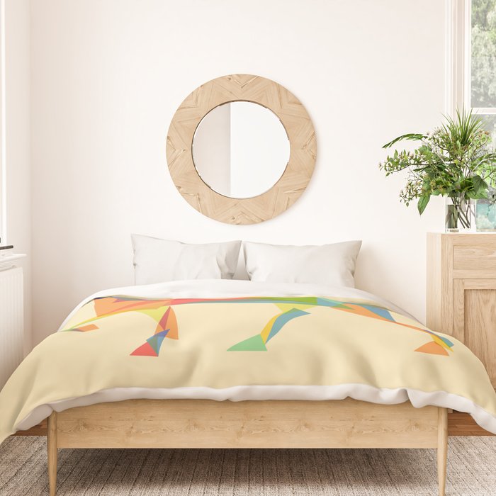 Fractal Geometric Unicorn Duvet Cover Gallery Image 3