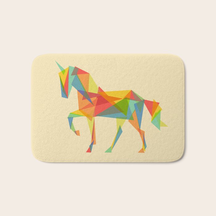 Fractal Geometric Unicorn Bath Mat Gallery Image 1