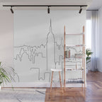 Minimal Line New York City Wall Mural Gallery Image 1