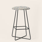 Blue & White Berry Branches Stool Gallery Image 1