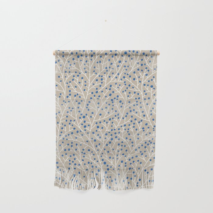 Blue & White Berry Branches Wall Hanging Gallery Image 1