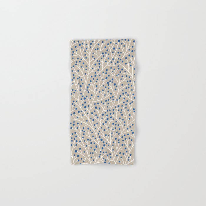 Blue & White Berry Branches Bath Towel Gallery Image 1
