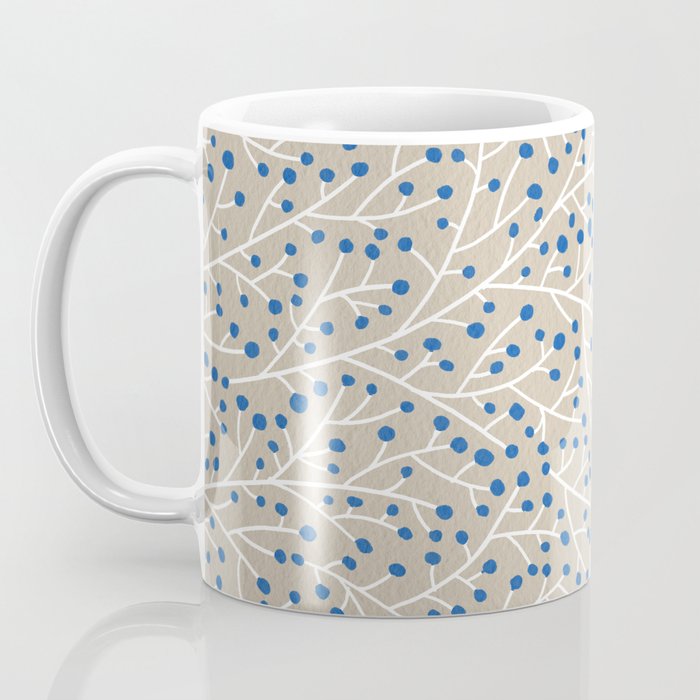 Blue & White Berry Branches Coffee Mug Gallery Image 3