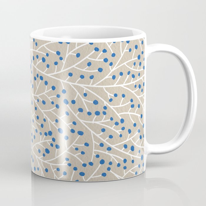 Blue & White Berry Branches Coffee Mug Gallery Image 1