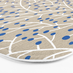 Blue & White Berry Branches Bath Mat Gallery Image 3