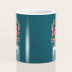 Deer with Flowers by Andrea Lauren  Coffee Mug Gallery Image 4