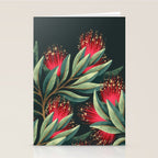 Pohutukawa - Red / Natural Green Stationery Card Gallery Image 2