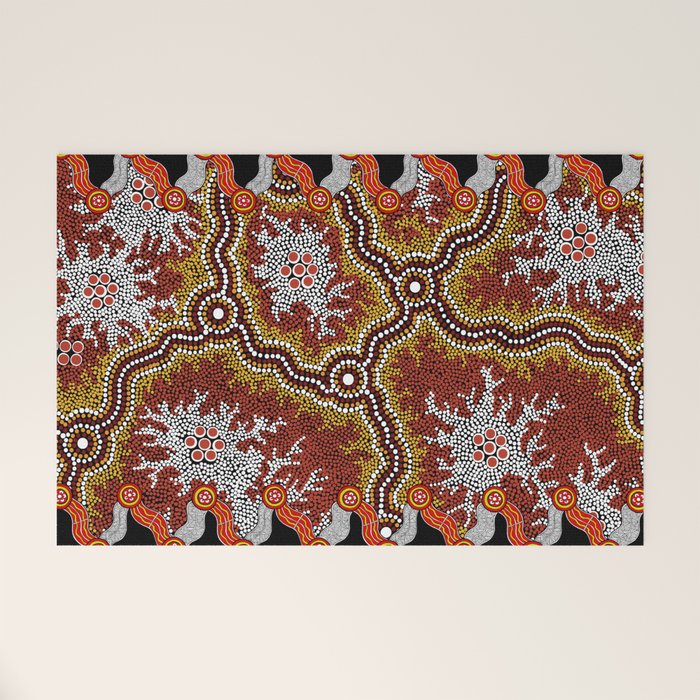 Aboriginal Art Authentic â Mountains Welcome Mat Gallery Image 1