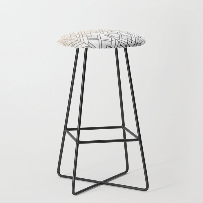 Gold And Grey Geo Stool Gallery Image 1