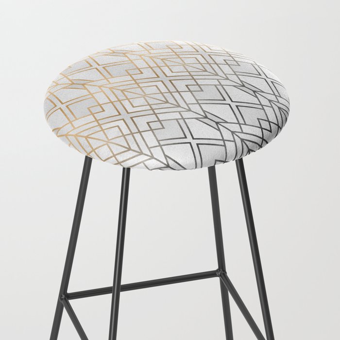 Gold And Grey Geo Stool Gallery Image 2