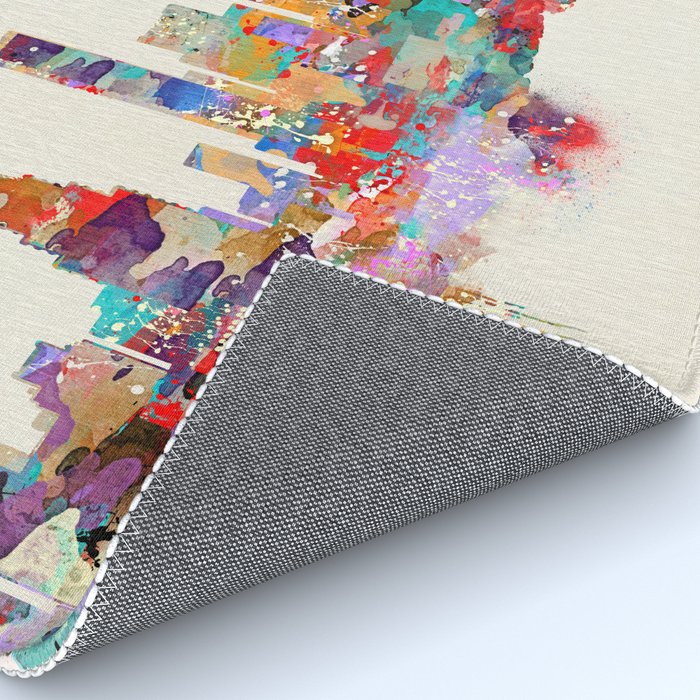 Boston city watercolor Rug Gallery Image 4